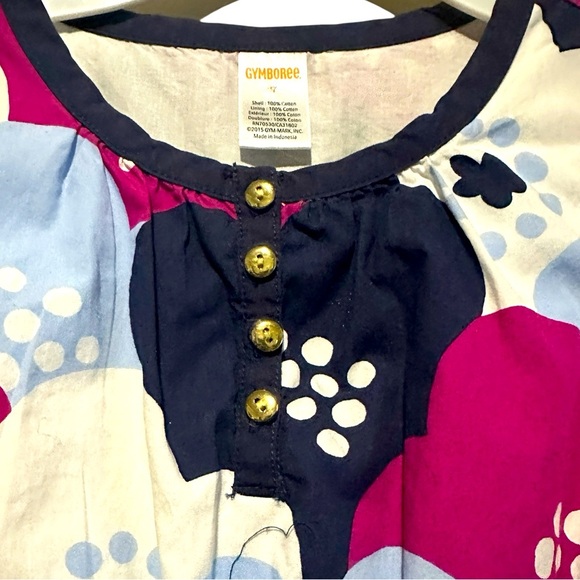 Gymboree bold vintage floral print dress in a sz 7.  So cute, good cond - Picture 3 of 5